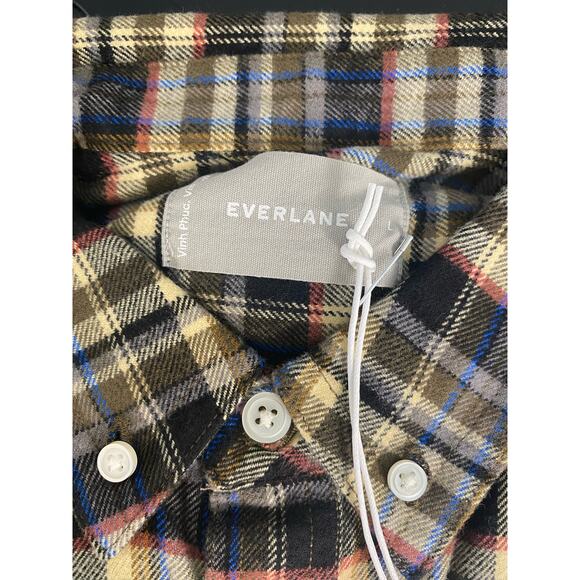 Everlane Men's Flannel Button Down Shirt Large Beech Plaid NWT - Picture 5 of 7